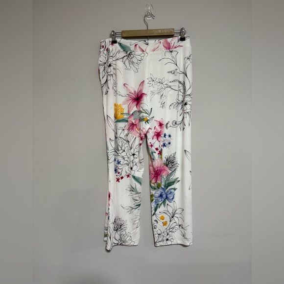 Soma Bundle of 2 Floral and Polka Dot Pajama Pants Size Large Lounge Comfy Light - Picture 8 of 12